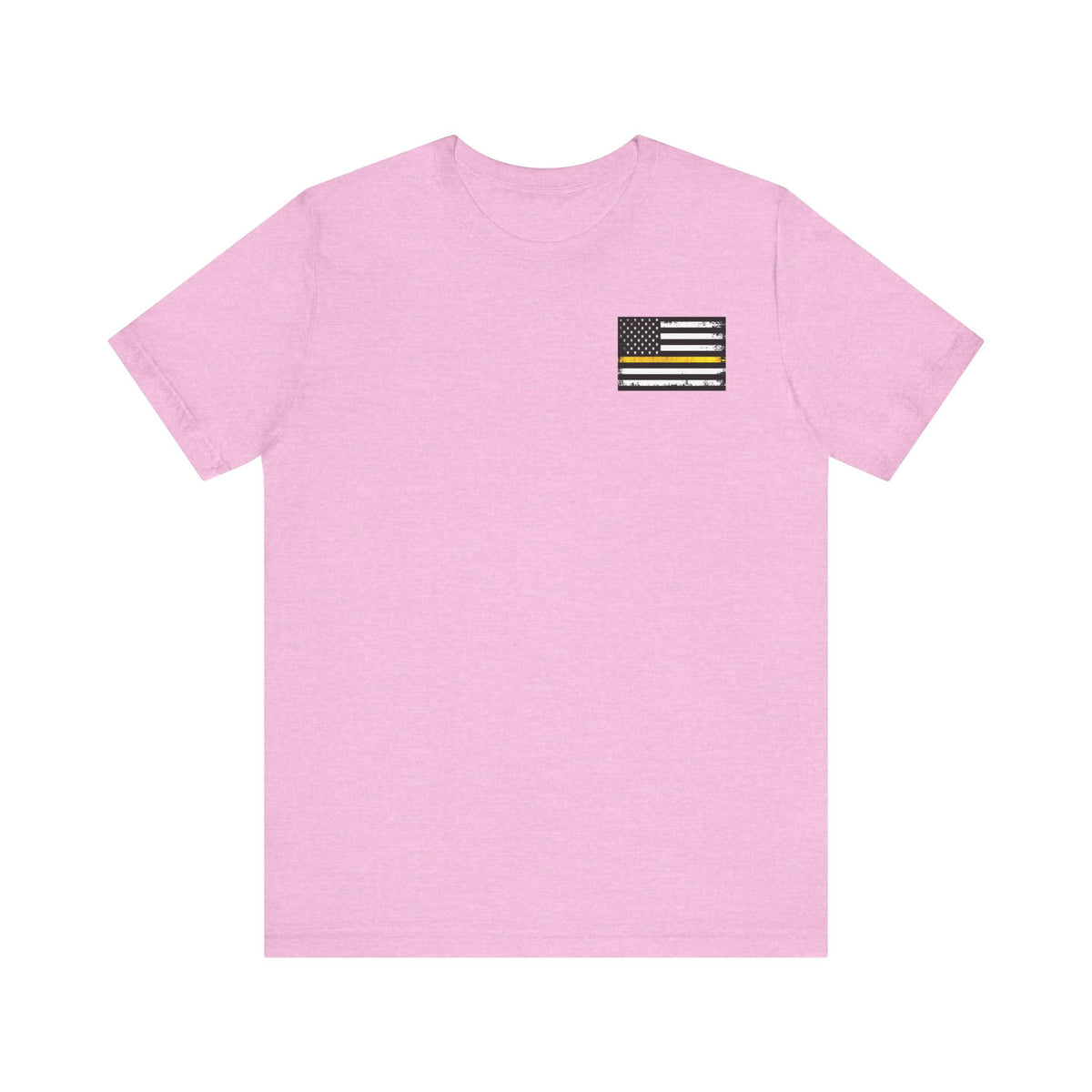 Thin Yellow Line American Flag Tee, Dispatcher Gift, Unisex T-Shirt, 911 Operator Shirt, Patriotic Graphic Tee
