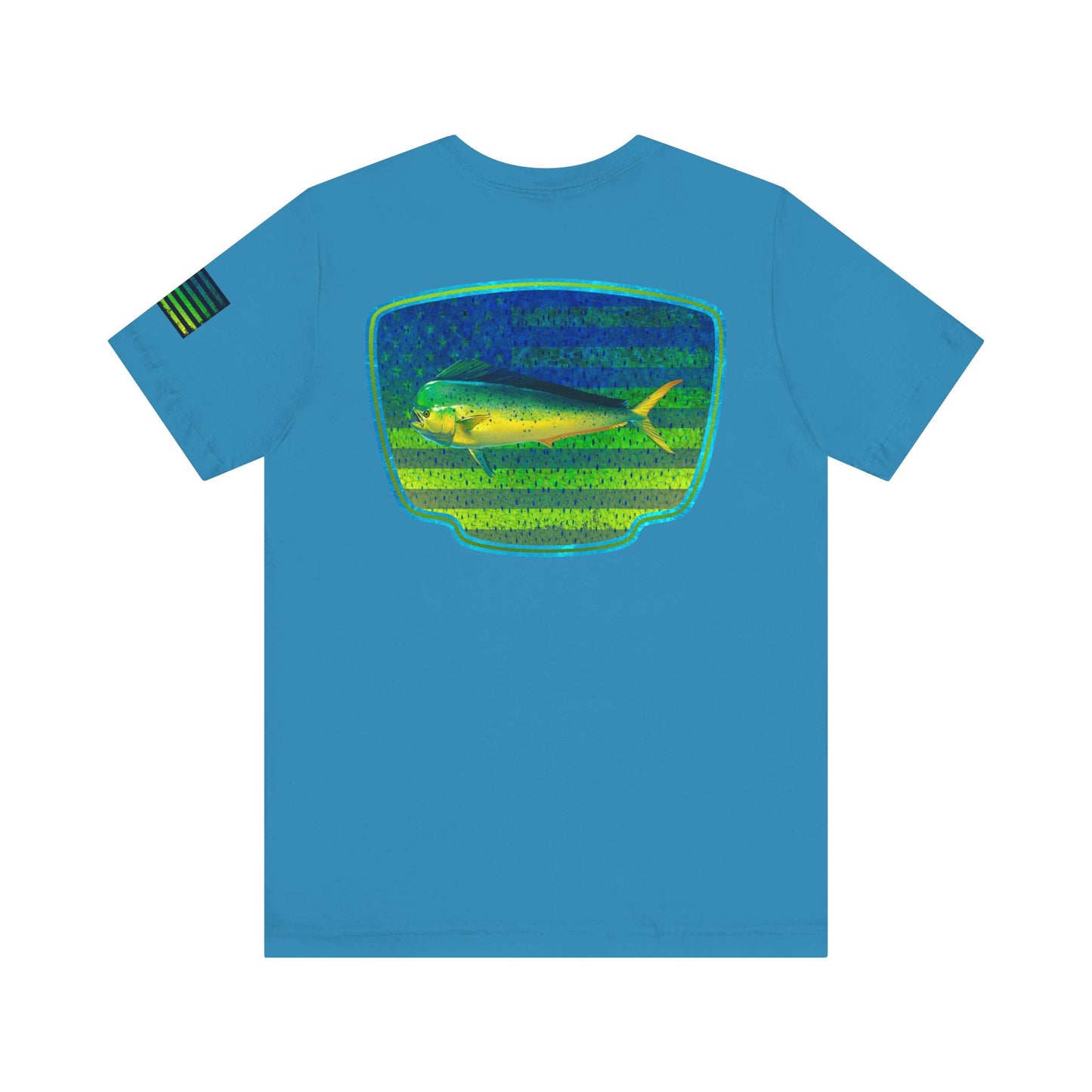 Mahi Mahi American Flag Fishing T-Shirt – Bold Offshore Graphic Tee