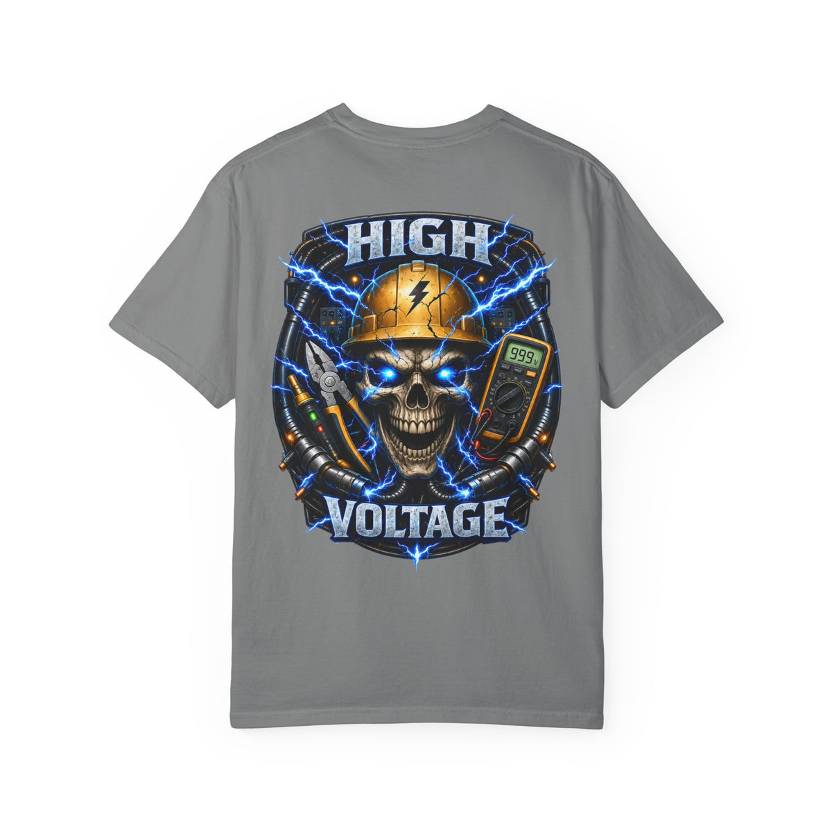 High Voltage Skull T-Shirt — Electrician Safety Graphic Tee