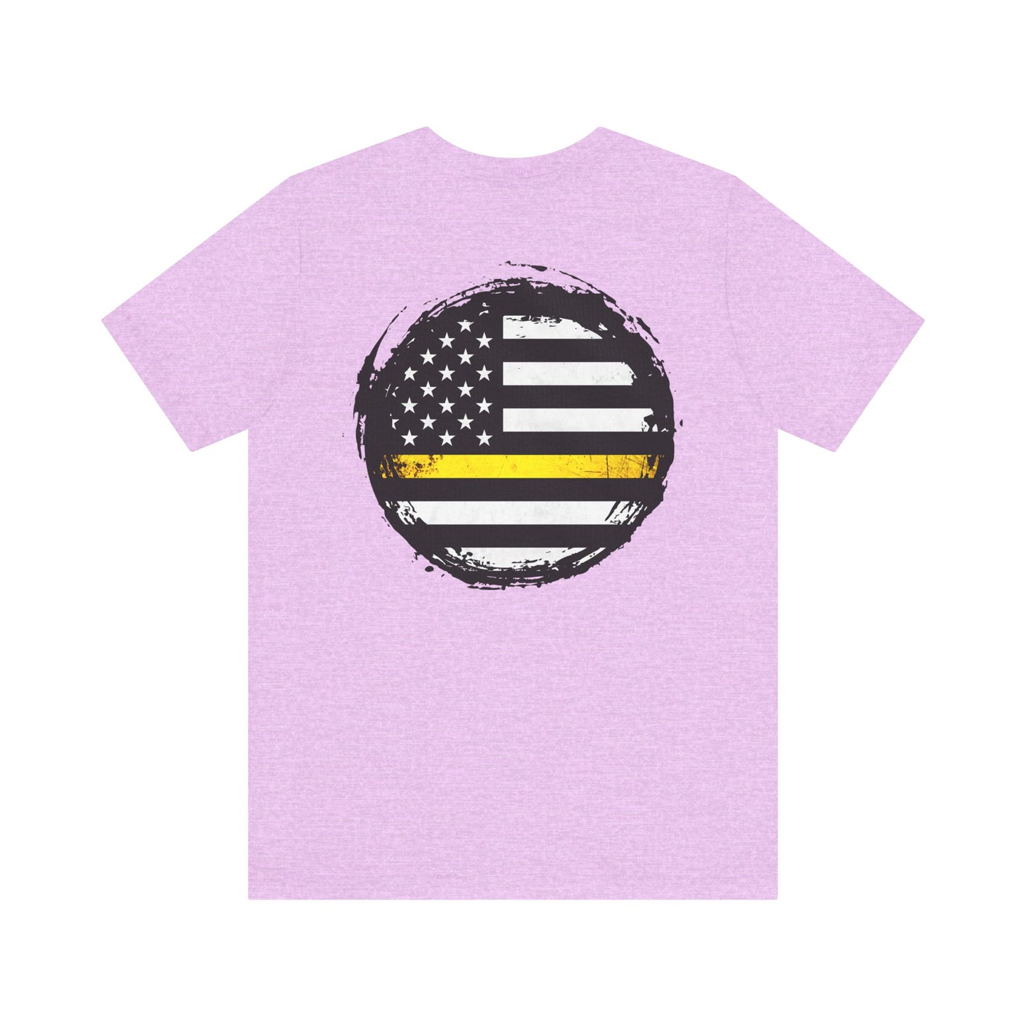 Thin Yellow Line American Flag Tee, Dispatcher Gift, Unisex T-Shirt, 911 Operator Shirt, Patriotic Graphic Tee