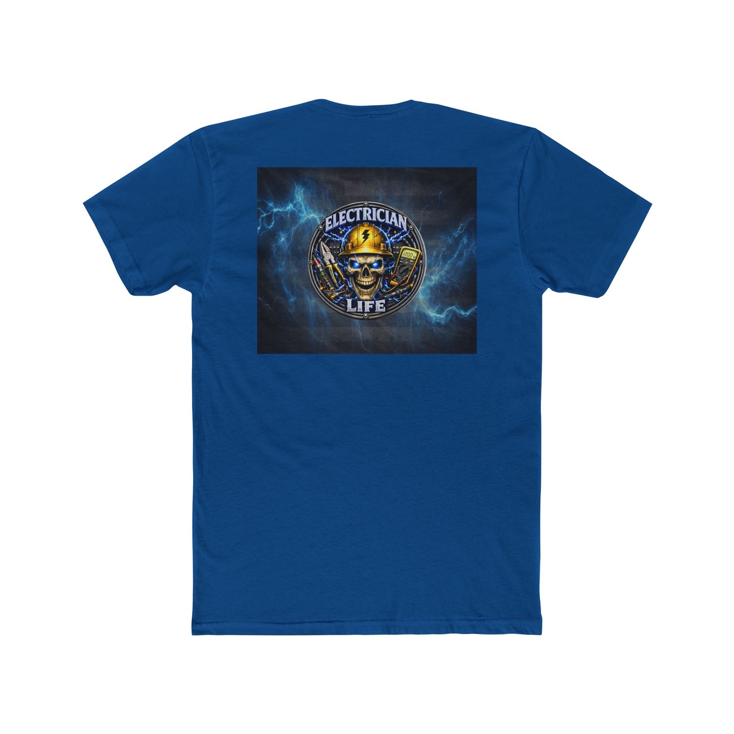 Electrician Life T‑Shirt — Electrician Skull Logo Crew Tee