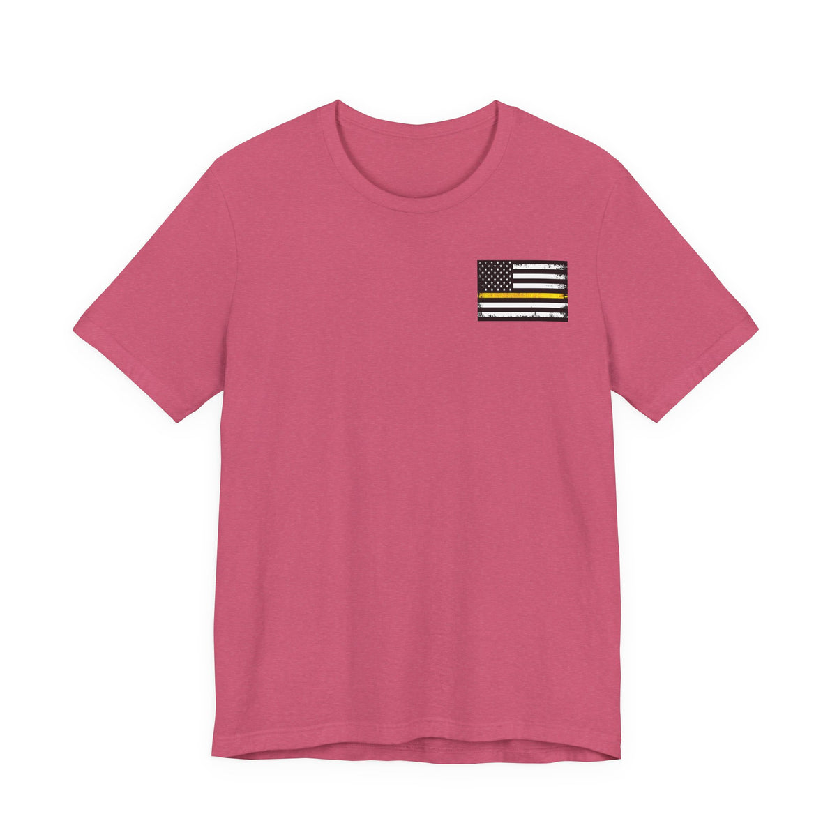 Thin Yellow Line American Flag Tee, Dispatcher Gift, Unisex T-Shirt, 911 Operator Shirt, Patriotic Graphic Tee
