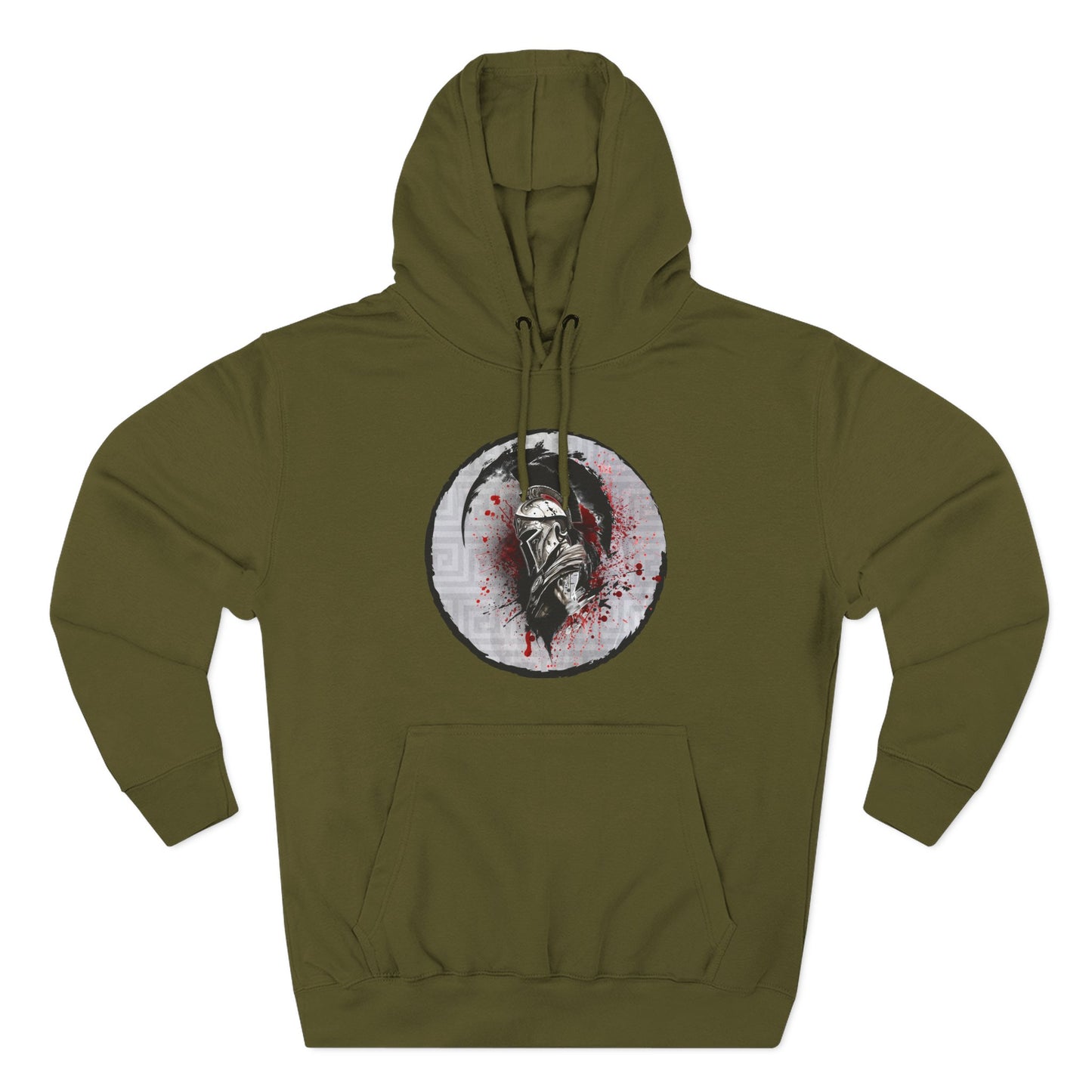 Three-Panel Fleece Hoodie Spartan Warrior