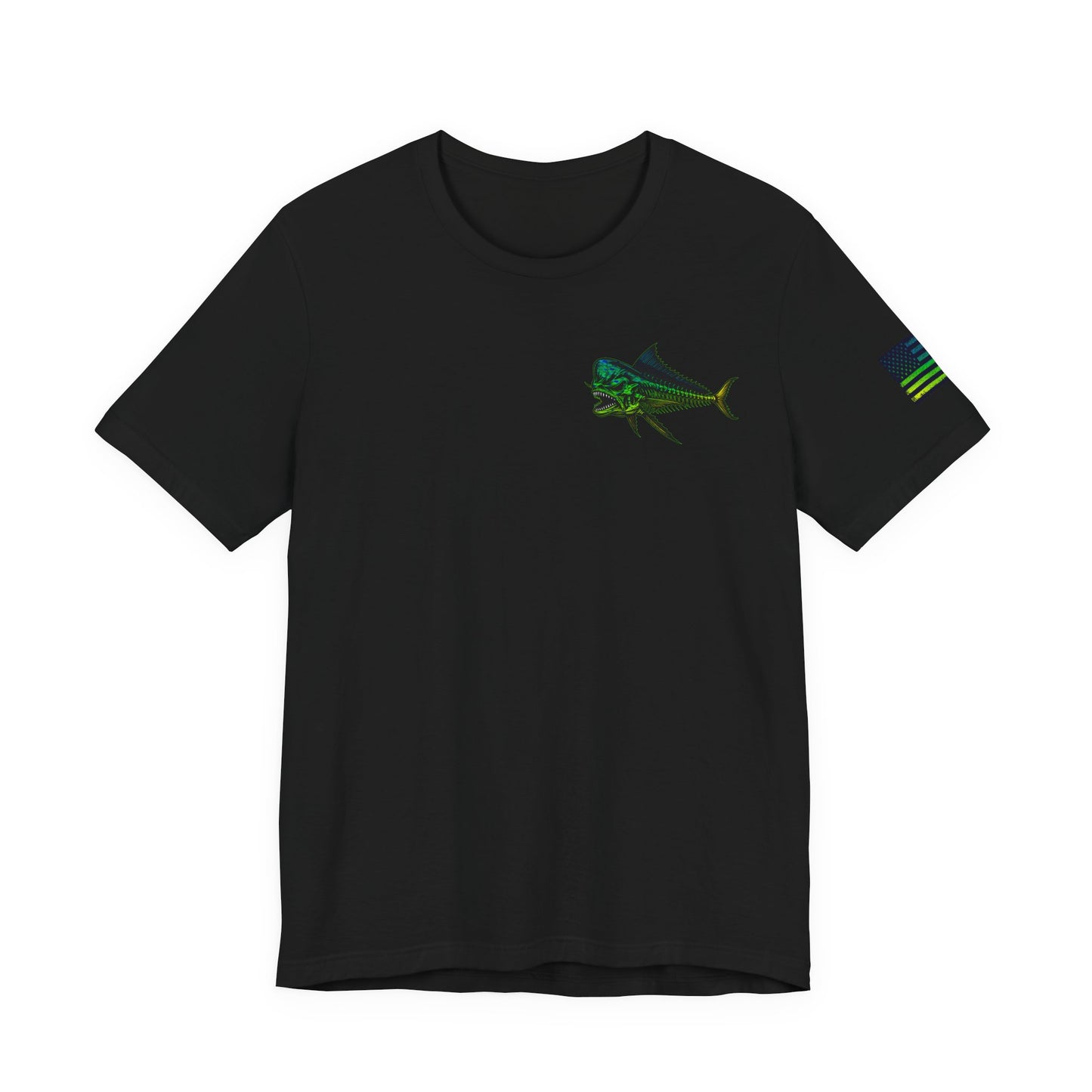 The Mahi Mahi Grunge Tee, Patriotic USA Shirt, Vintage American Flag