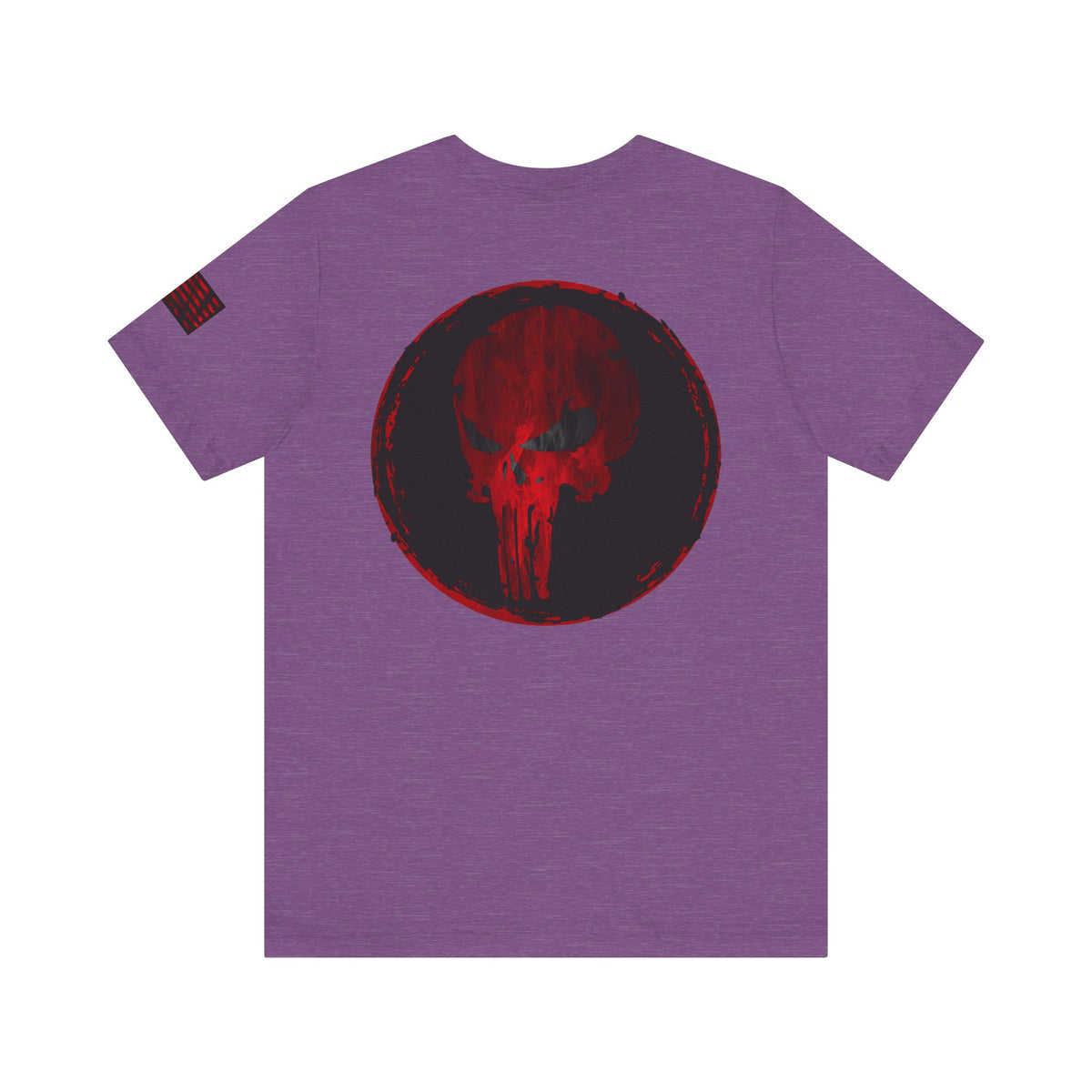 Punisher Skull Red Grunge Distressed Design – Tactical Graphic Art for Shirts, Decals, and Merch