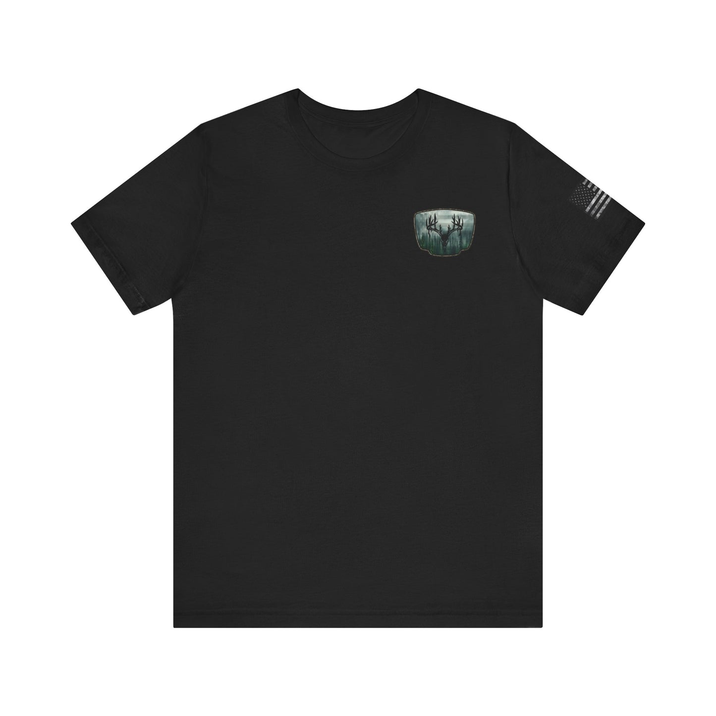 Deer Skull Forest Flag Hunting Tee