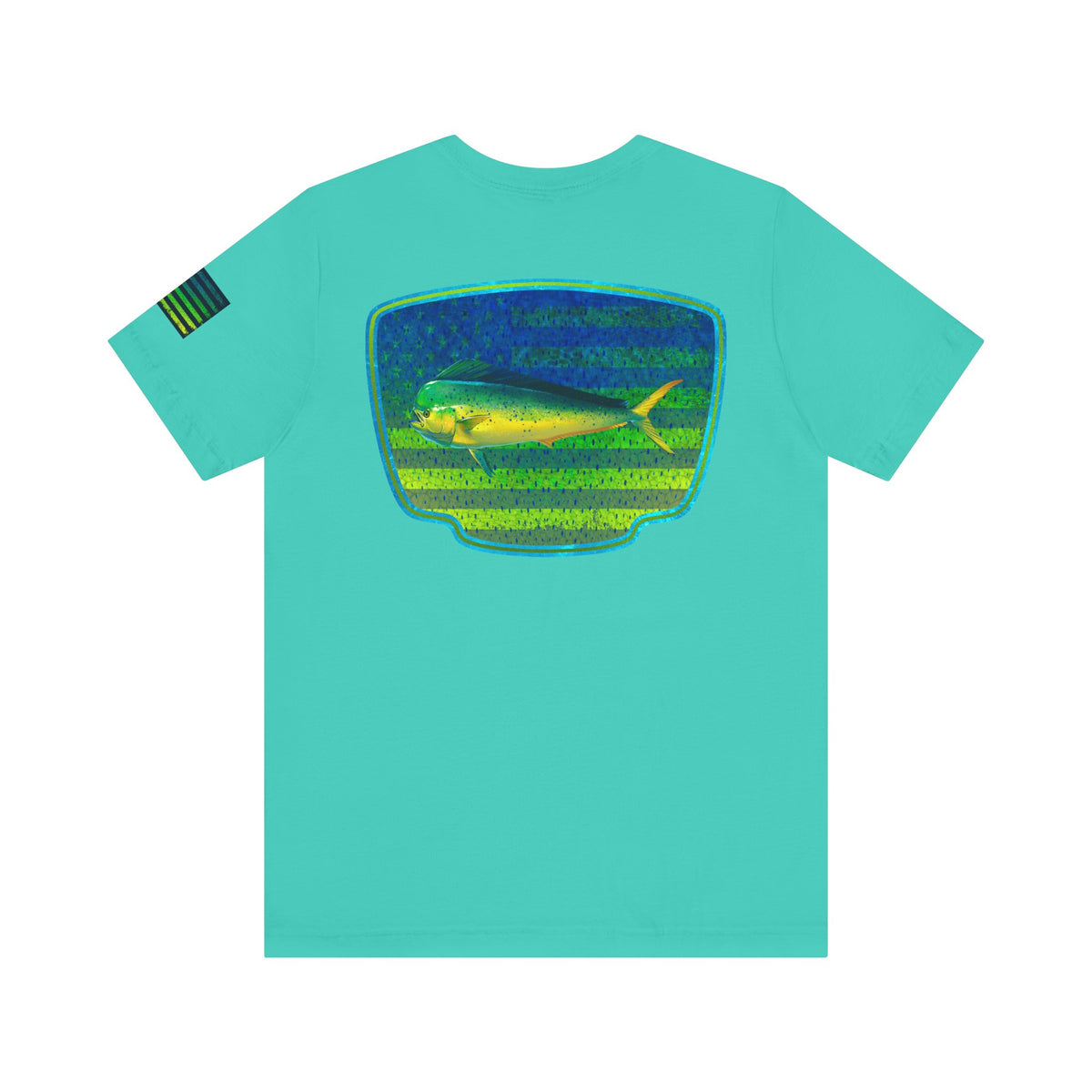 Mahi Mahi American Flag Fishing T-Shirt – Bold Offshore Graphic Tee