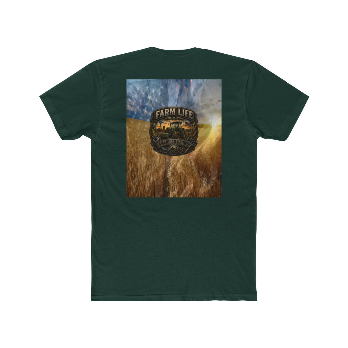 Farm Life Graphic Tee — Vintage Tractor & Wheat Field T-Shirt