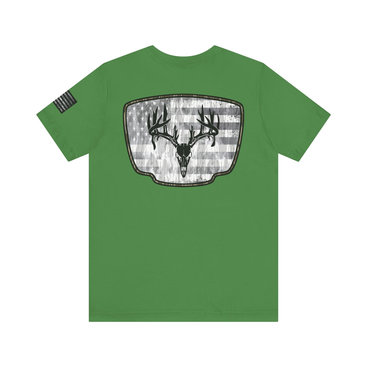 Patriotic Deer Skull Antler Hunting T-Shirt