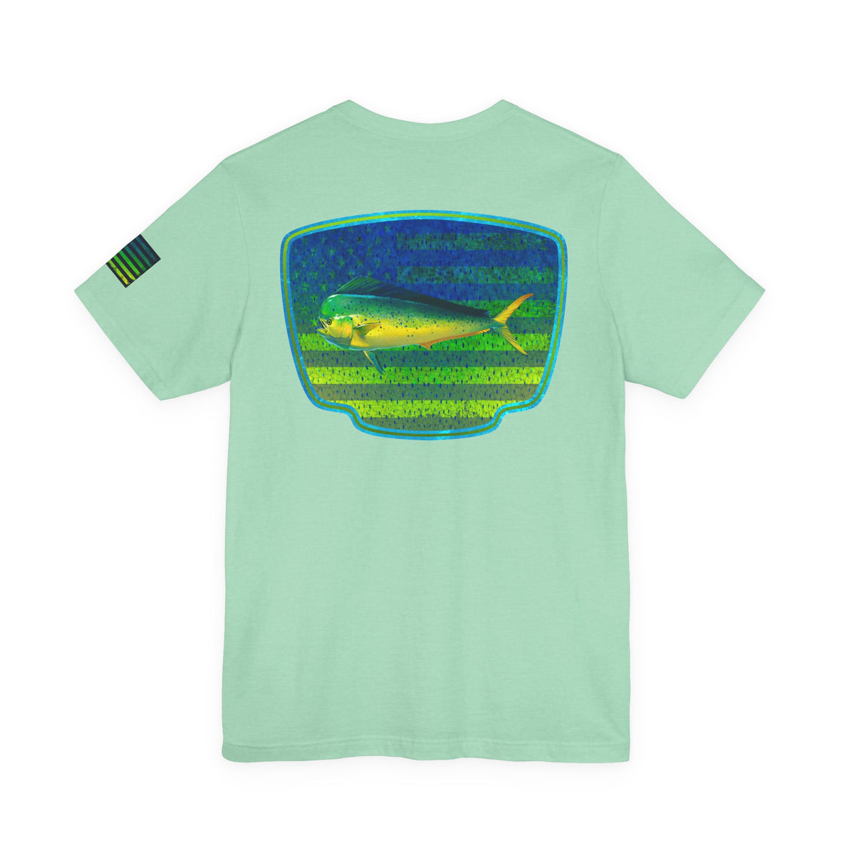 Mahi Mahi American Flag Fishing T-Shirt – Bold Offshore Graphic Tee