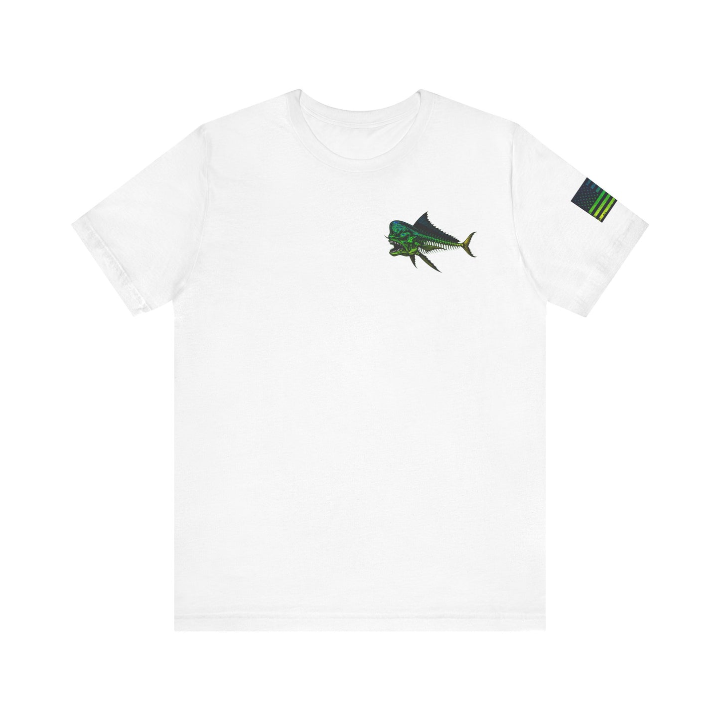 The Mahi Mahi Grunge Tee, Patriotic USA Shirt, Vintage American Flag
