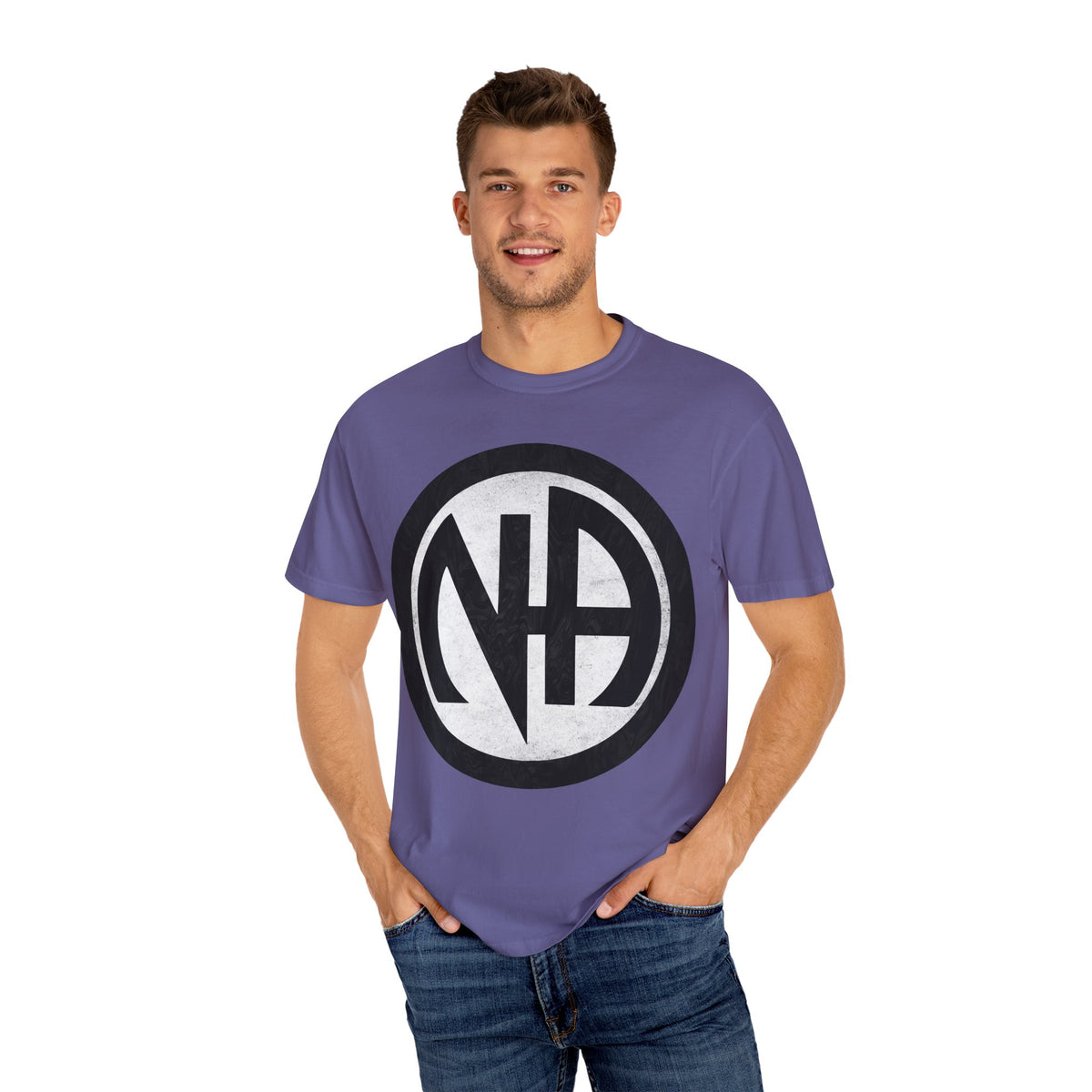 Narcotics Anonymous NA Logo – White & Black Recovery Symbol Art T-Shirt, Recovery T-Shirt