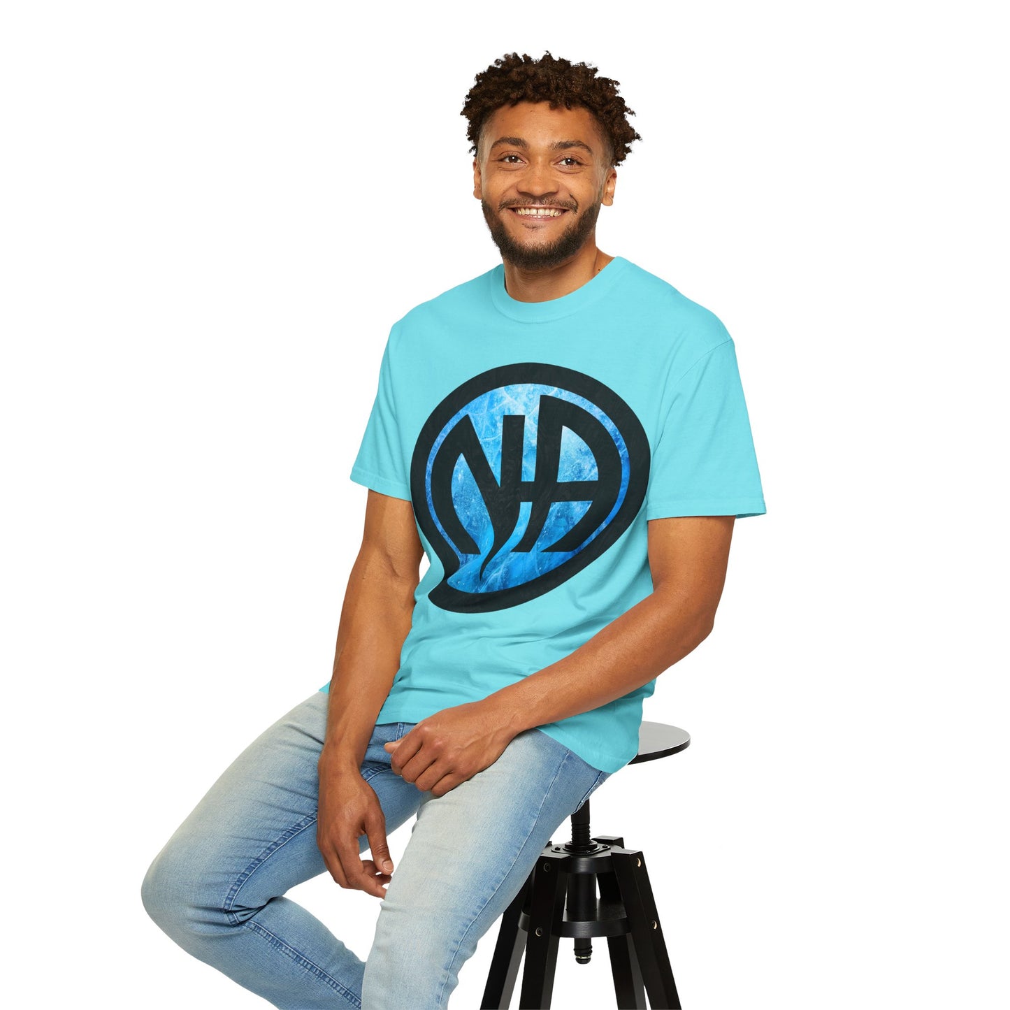 Narcotics Anonymous NA Logo – Blue Ice & Black Recovery Symbol Art T-Shirt, Recovery T-Shirt