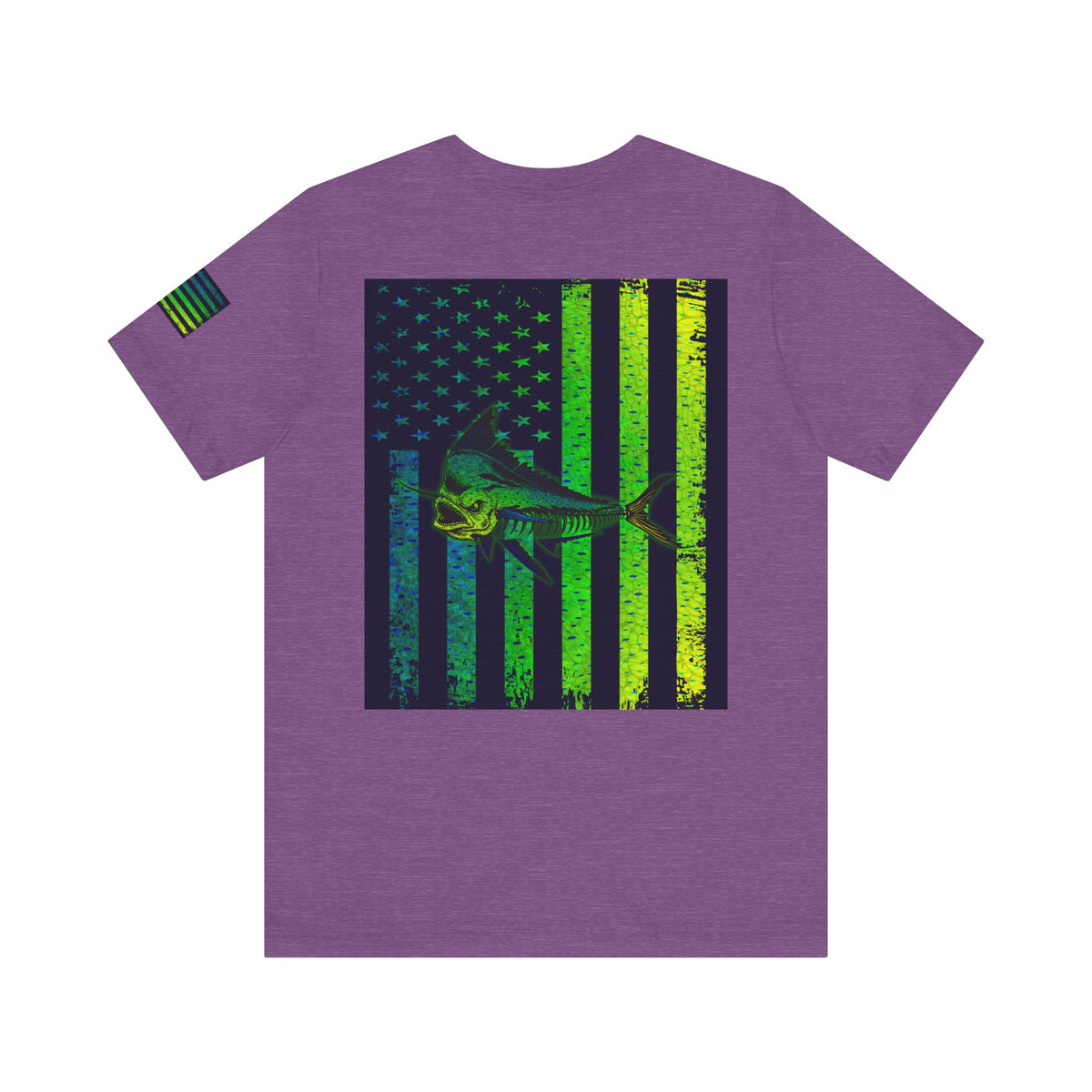 Mahi Angler Grunge American Flag Tee, Patriotic USA Shirt, Vintage American Flag