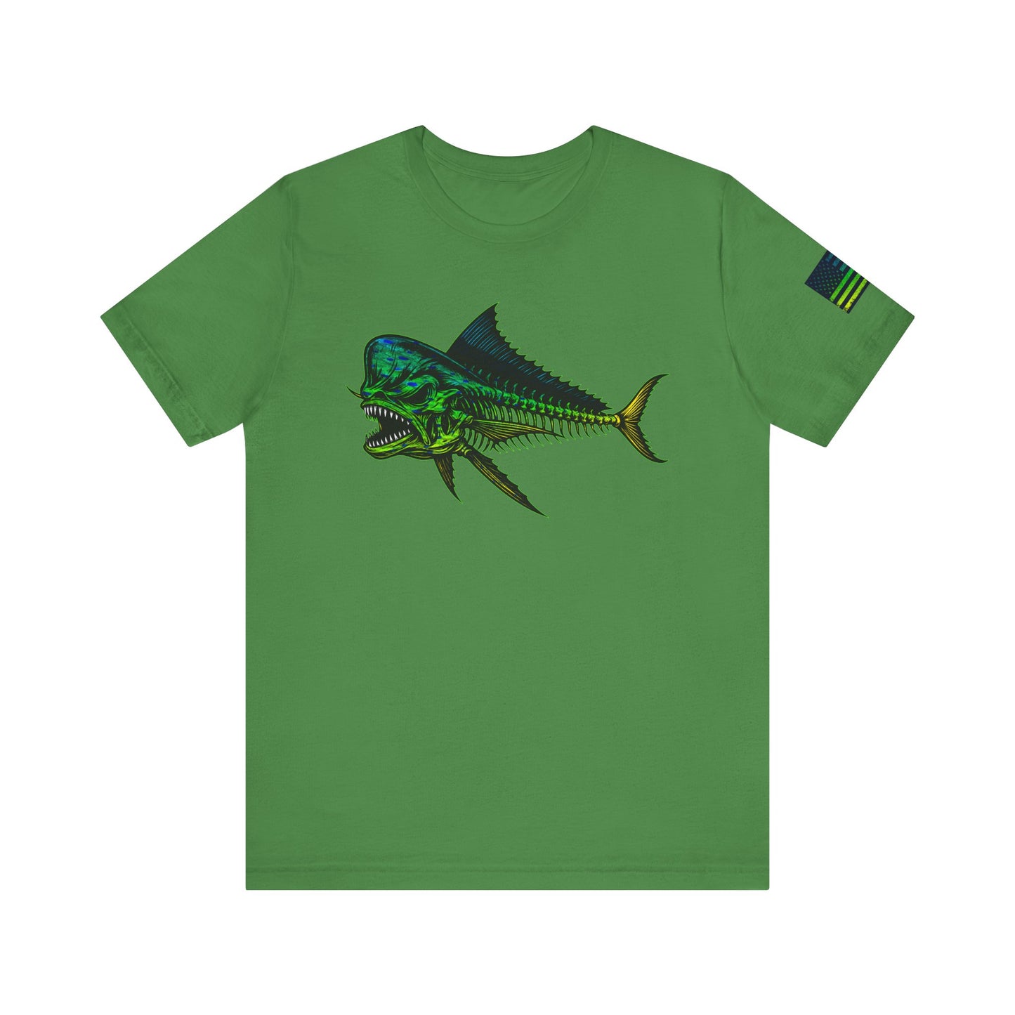 The Mahi Angler Grunge American Flag Tee, Patriotic USA Shirt, Vintage American Flag