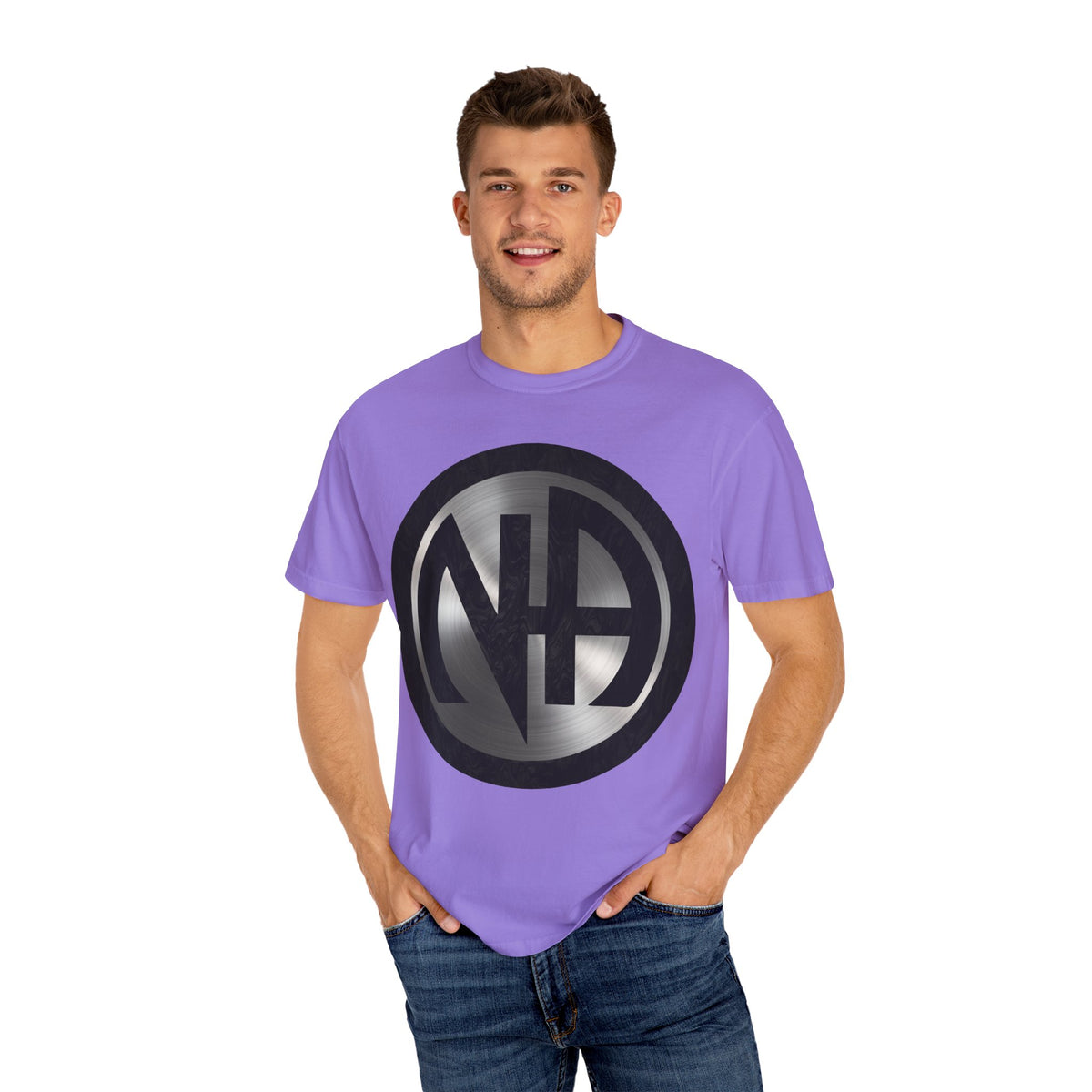 Narcotics Anonymous NA Logo – Metal & Black Recovery Symbol Art T-Shirt, Recovery T-Shirt