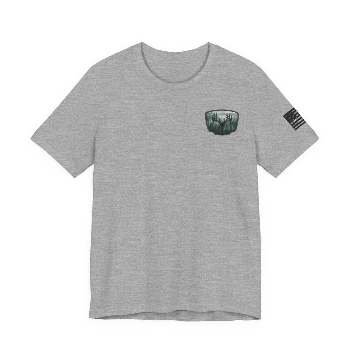 Deer Skull Forest Flag Hunting Tee