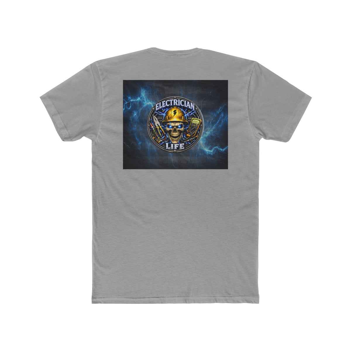 Electrician Life T‑Shirt — Electrician Skull Logo Crew Tee