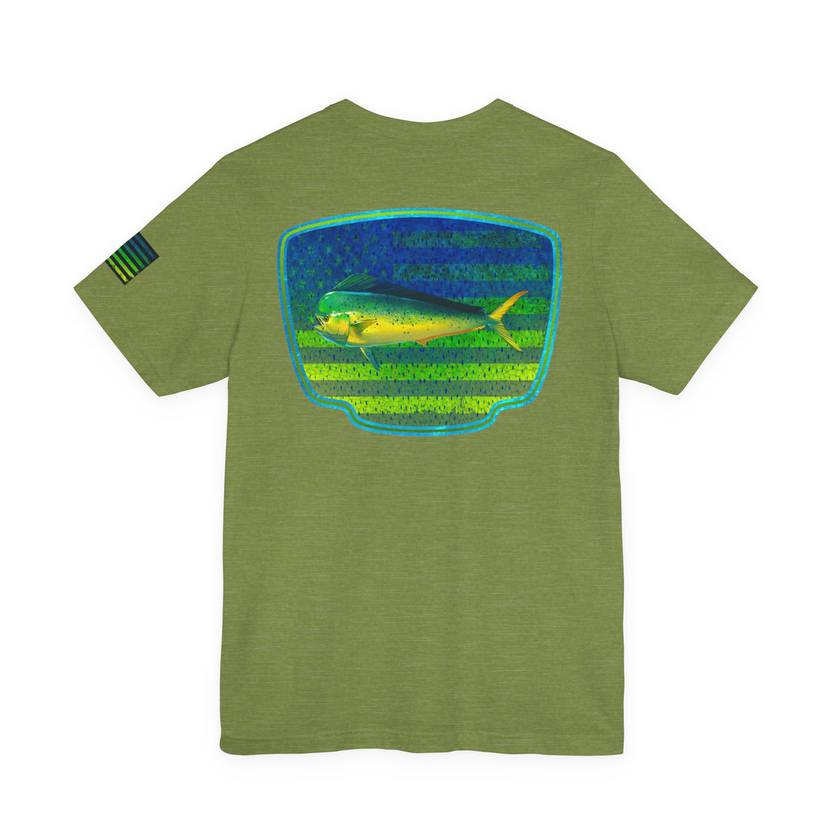 Mahi Mahi American Flag Fishing T-Shirt – Bold Offshore Graphic Tee