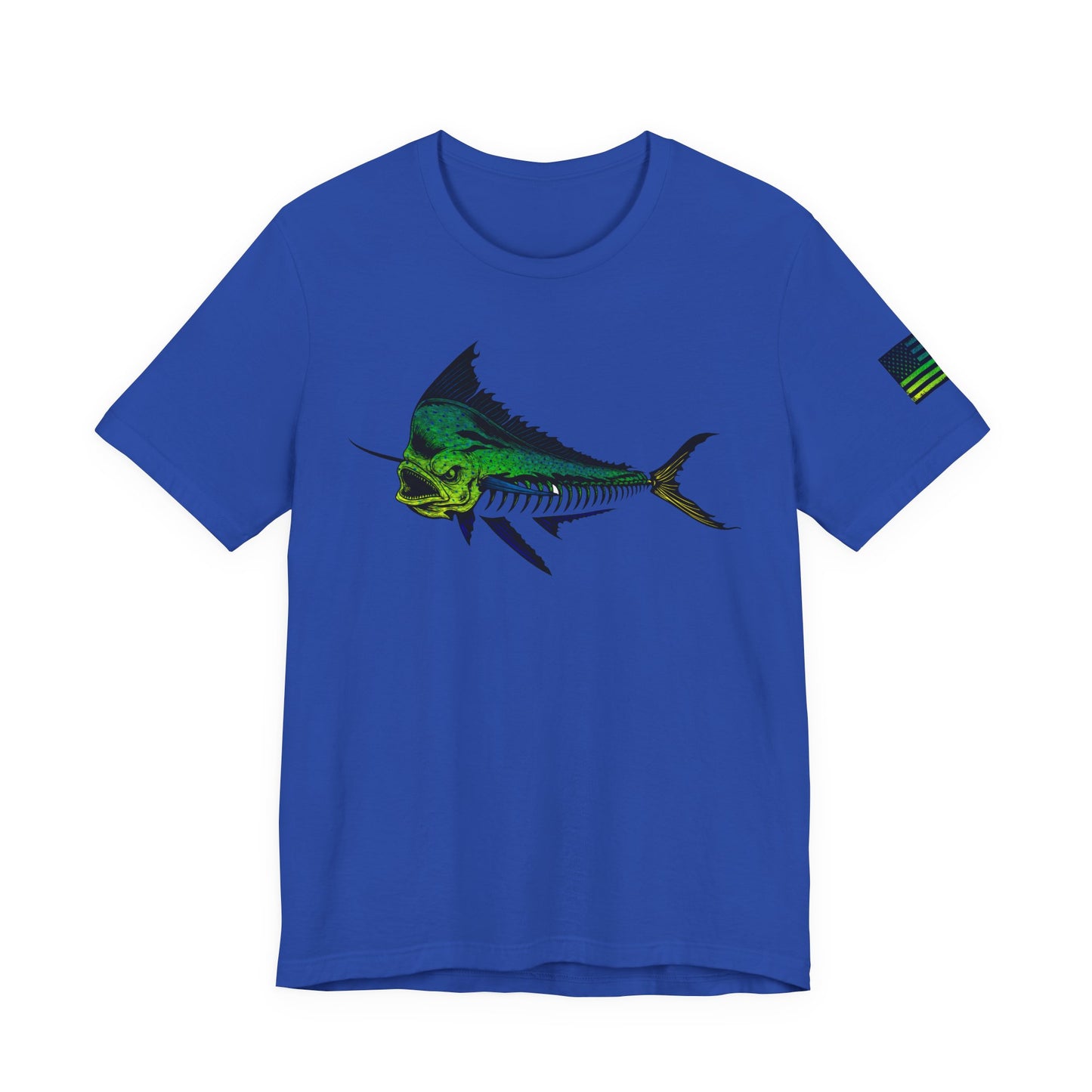 Mahi Angler Grunge American Flag Tee, Patriotic USA Shirt, Vintage American Flag
