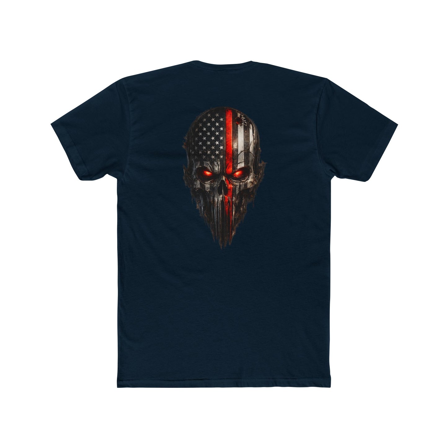 Skull Flag Tee — Distressed American Flag Skull T-Shirt