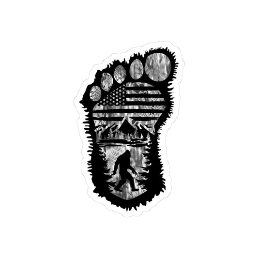 Camo BigFoot Patriot kiss-cut stickers