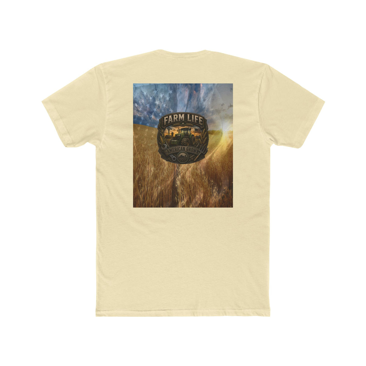 Farm Life Graphic Tee — Vintage Tractor & Wheat Field T-Shirt