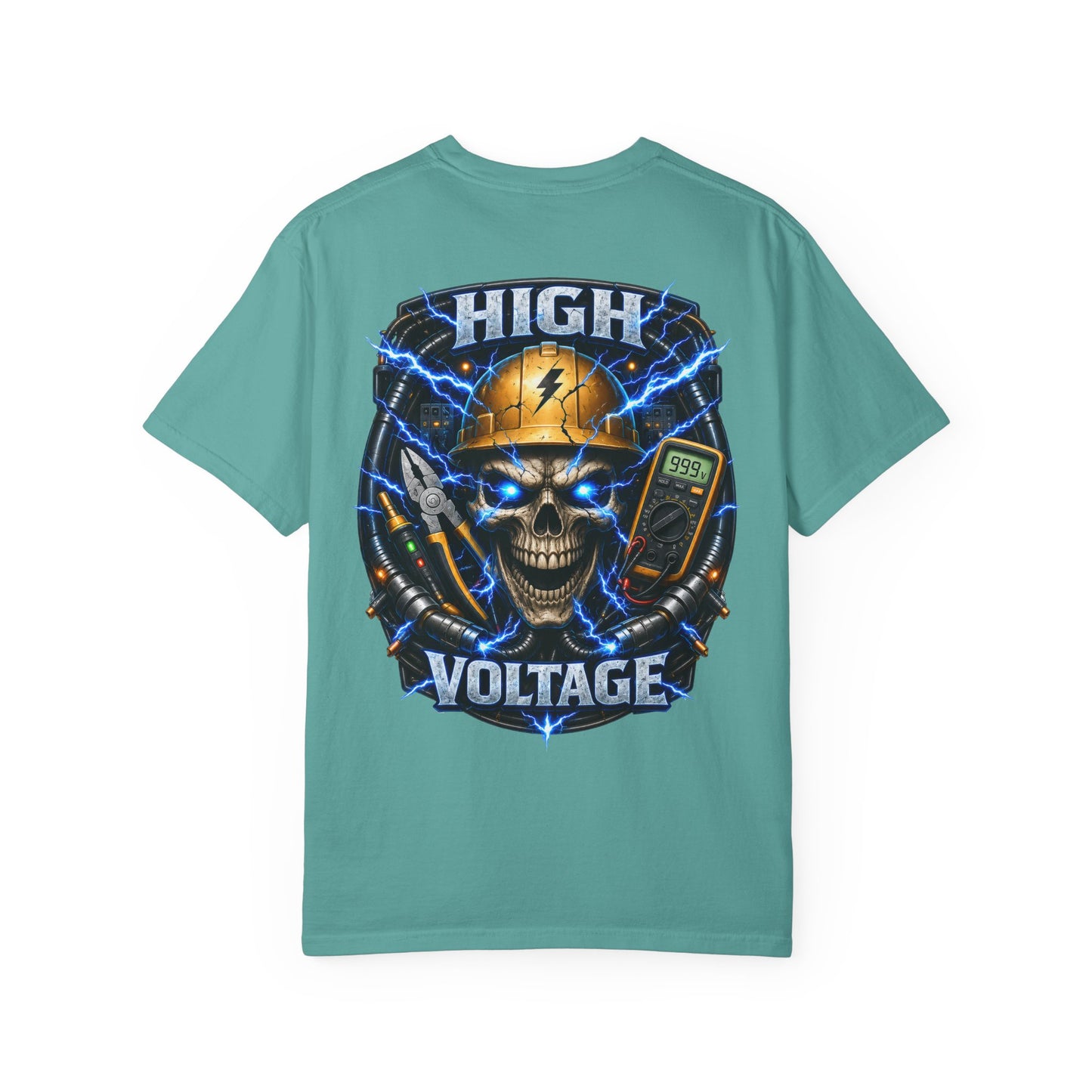 High Voltage Skull T-Shirt — Electrician Safety Graphic Tee