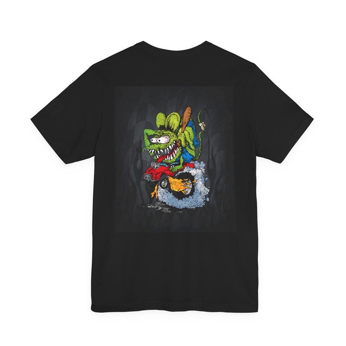 Rat Fink Monster Hot Rod Burnout – Wild Cartoon Drag Racer Tee
