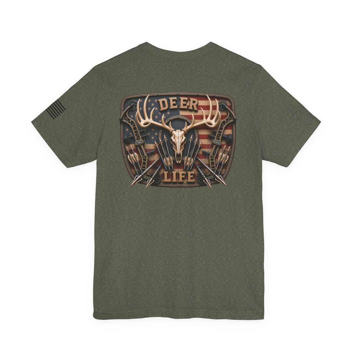 Deer Life American Bowhunting T-Shirt – WRAEVN OUTDOORS Whitetail Hunter Tee