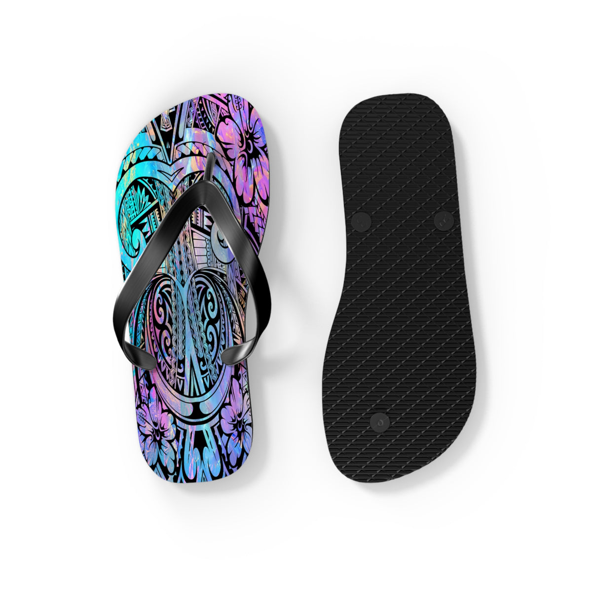 Polynesian Dream Flip Flops | Summer Beach Sandals, Vacation Footwear, Festival Style, Gift for Her
