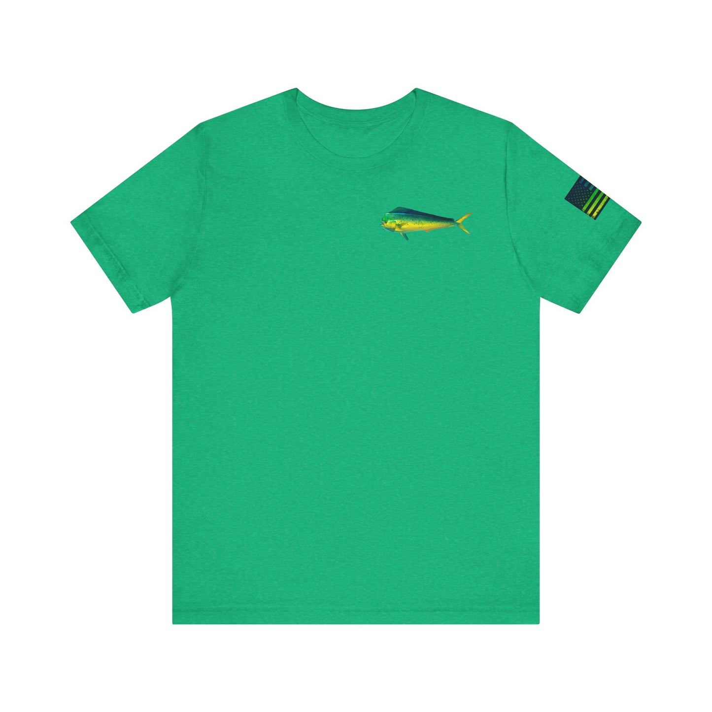 Mahi Mahi American Flag Fishing T-Shirt – Bold Offshore Graphic Tee