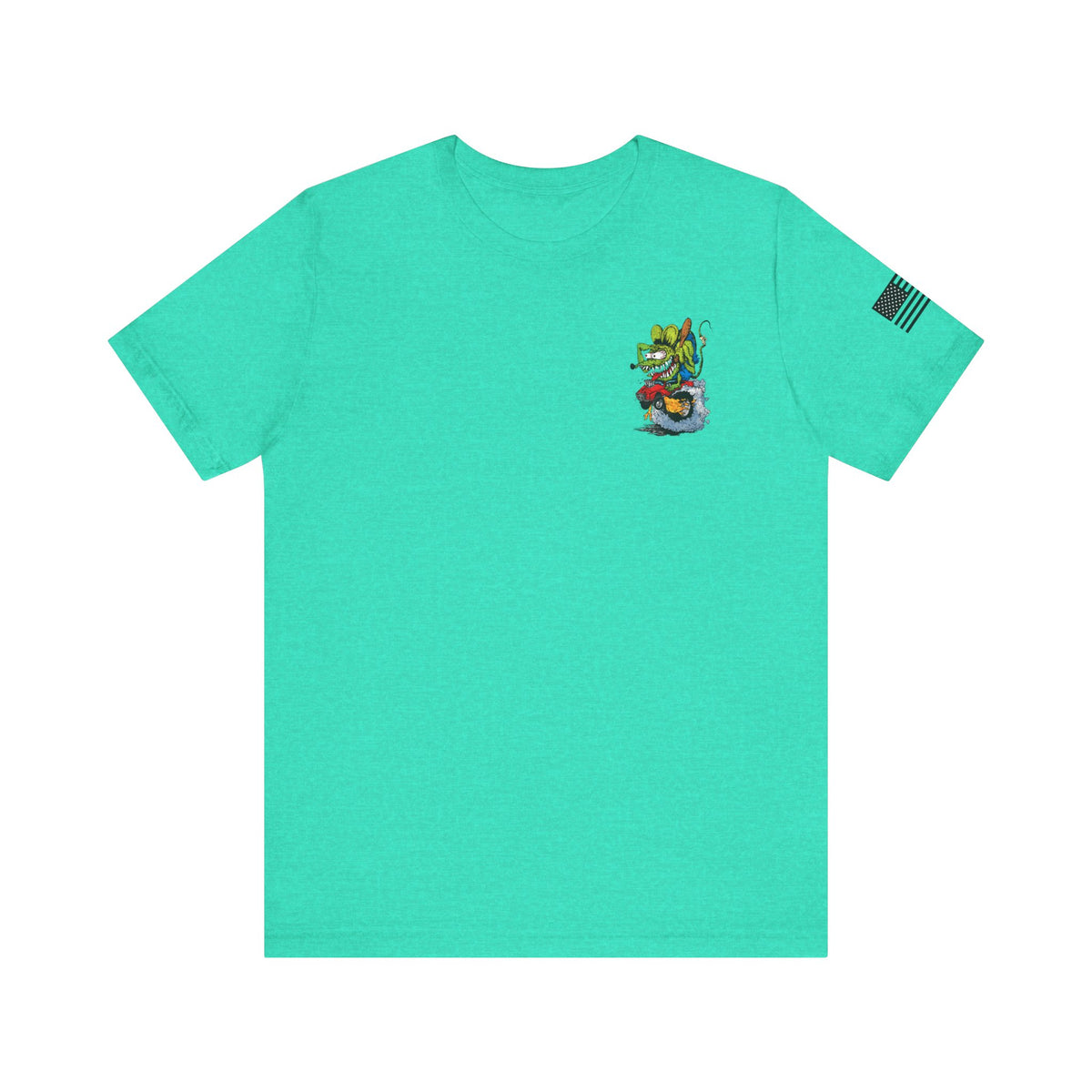 Rat Fink Monster Hot Rod Burnout – Wild Cartoon Drag Racer Tee
