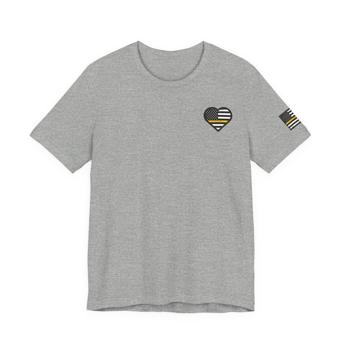 911 Dispatcher Sugar Skull Unisex Tee, Dispatcher Gift, Day of the Dead Shirt, Thin Gold Line,