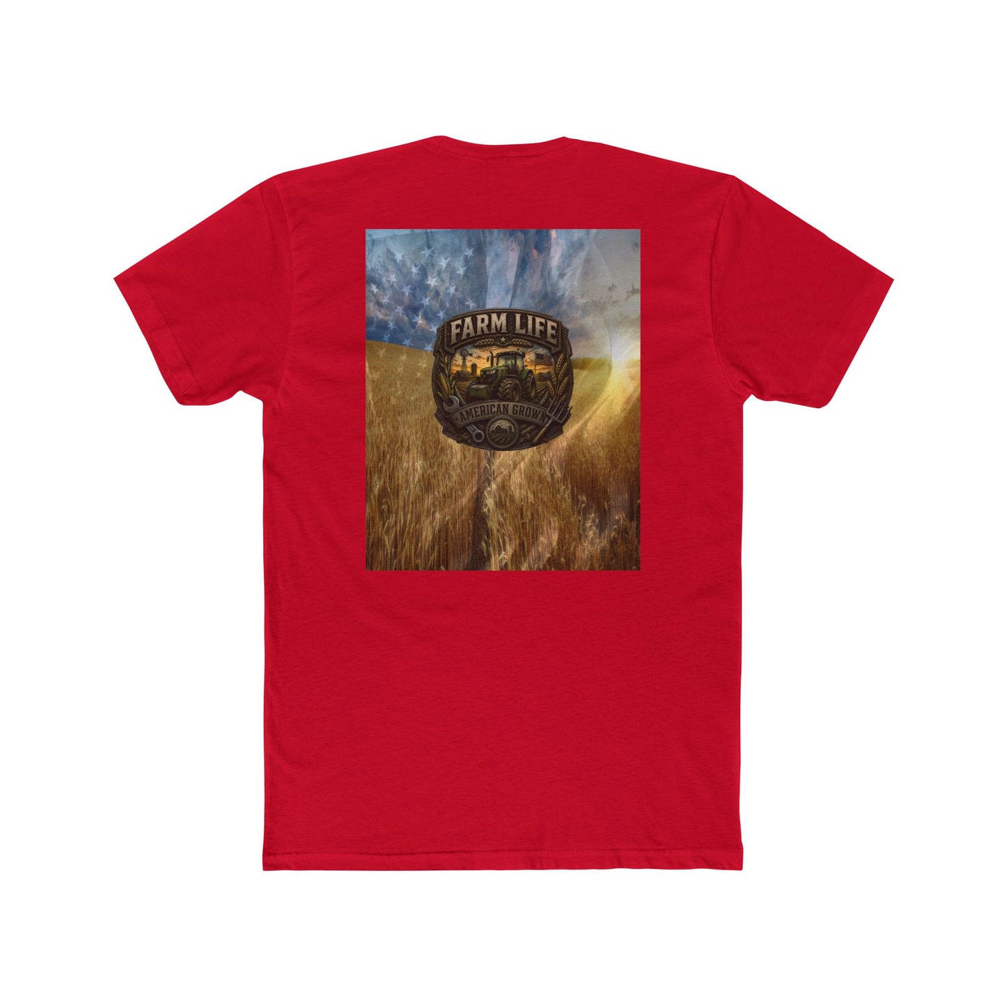 Farm Life Graphic Tee — Vintage Tractor & Wheat Field T-Shirt