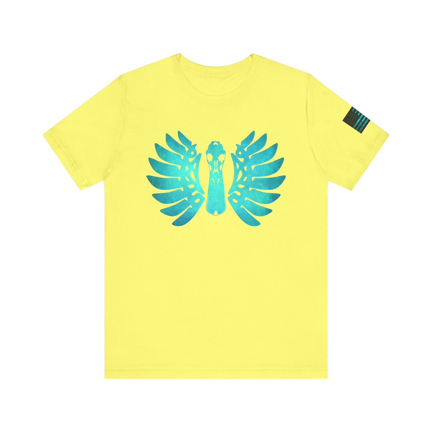 Duck Skull Wings T-Shirt – Ice Blue Bone-Wing Design, 100% Airlume Cotton Hunting Tee, Breathable & Durable Outdoor Shirt