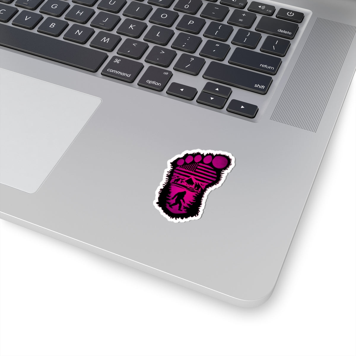 Pink BigFoot Patriot kiss-cut stickers