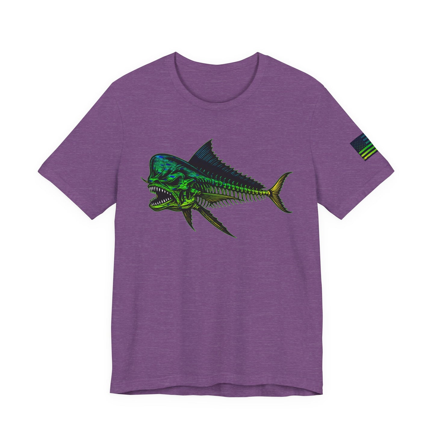 The Mahi Angler Grunge American Flag Tee, Patriotic USA Shirt, Vintage American Flag