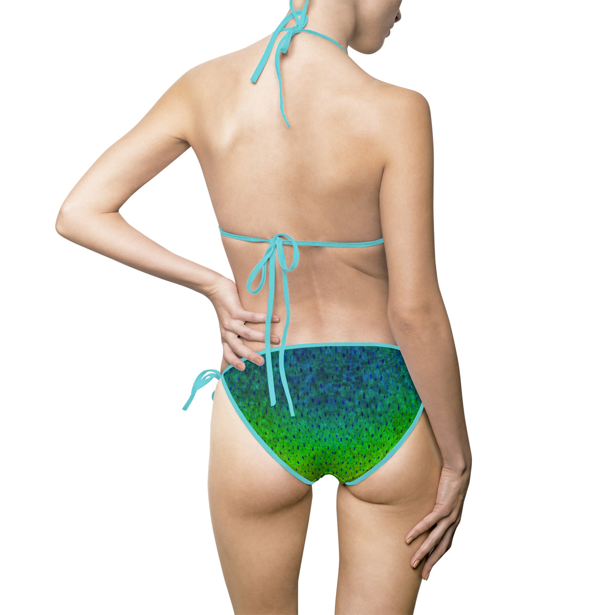 Mahi Mahi Print Bikini – Tropical Fish Scale Swimsuit for Women