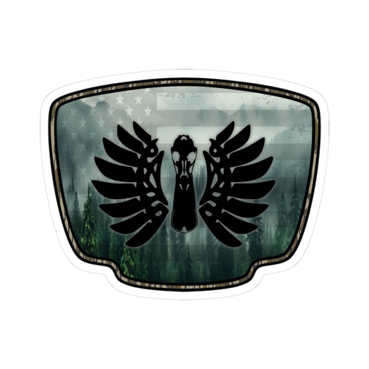 Camo Duck Hunting Badge Patriot kiss-cut stickers