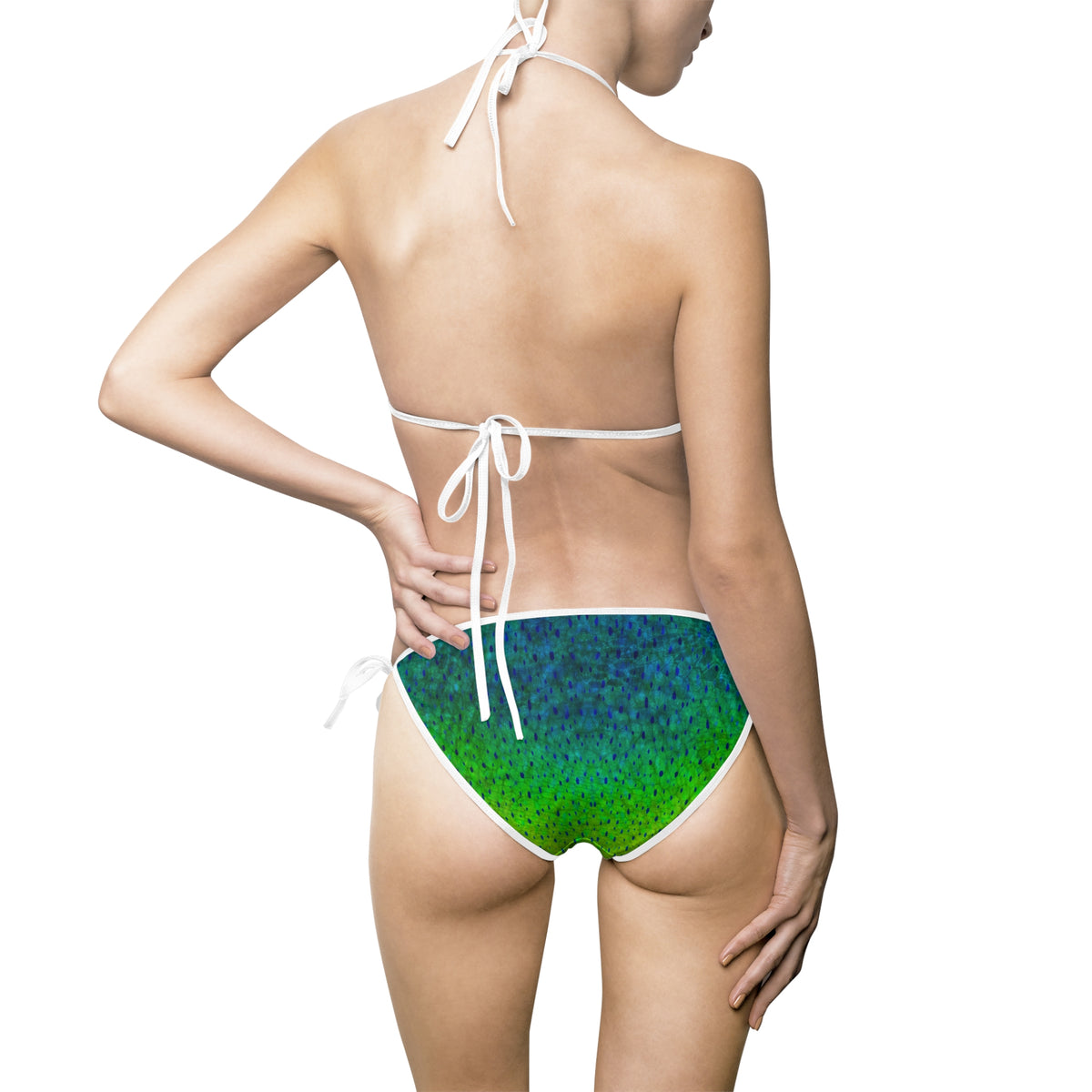 Mahi Mahi Print Bikini – Tropical Fish Scale Swimsuit for Women