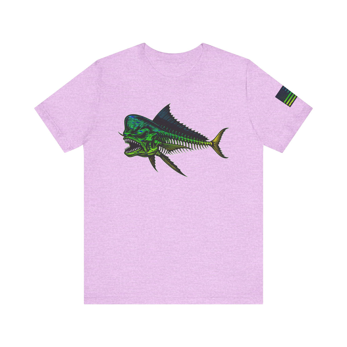 The Mahi Angler Grunge American Flag Tee, Patriotic USA Shirt, Vintage American Flag