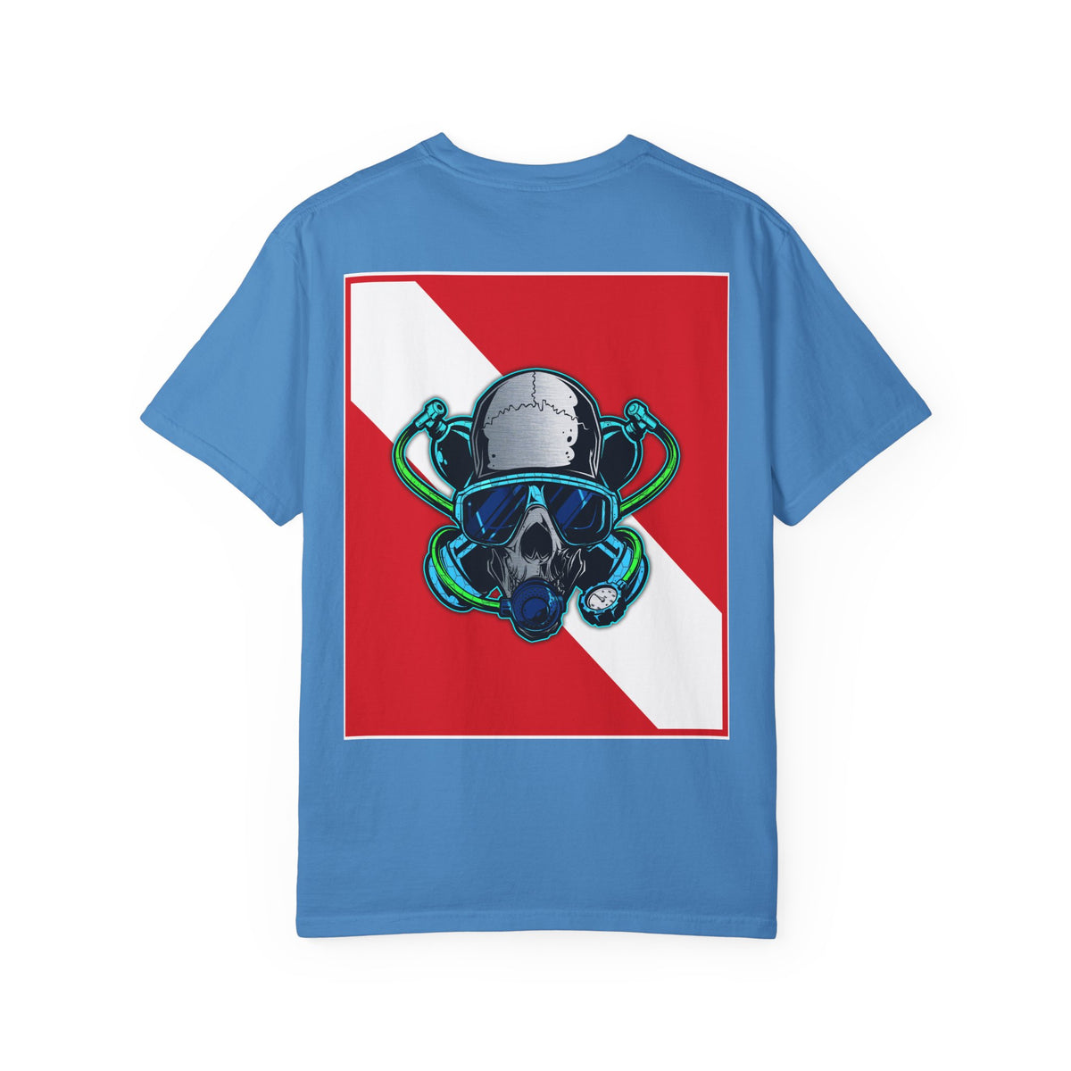 Scuba Skull Unisex T-shirt, Dive Flag Tee, Diving Shirt, Ocean Lover Gift, Beach Wear