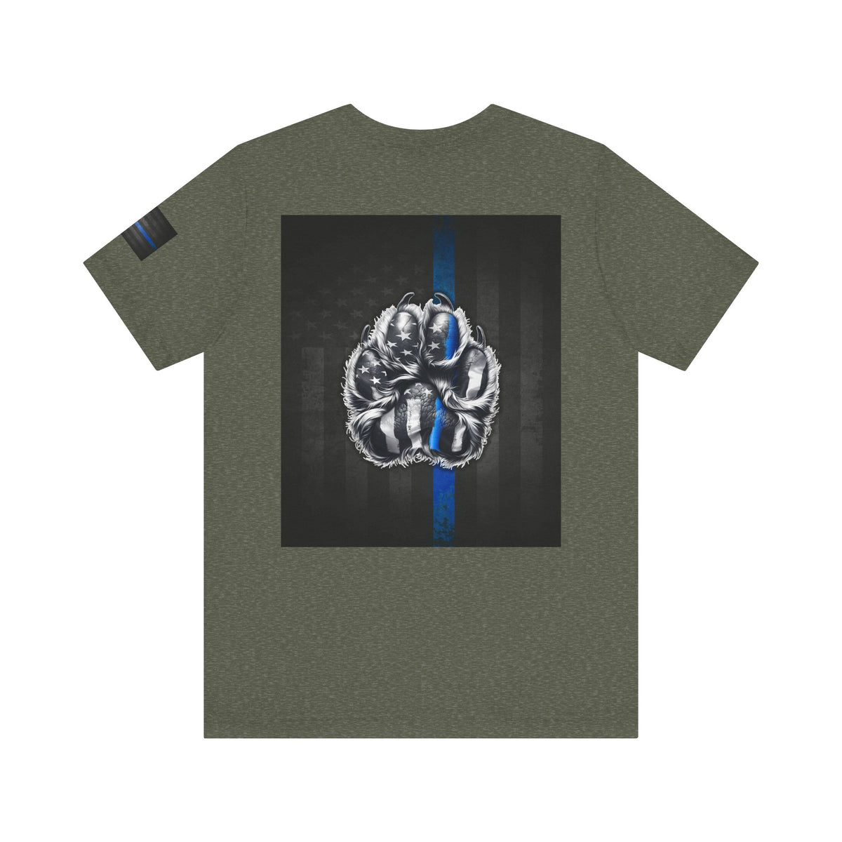 Thin Blue Line K9 Paw Shirt – Thin Blue Line American Patriotic Tee for Law Enforcement Support