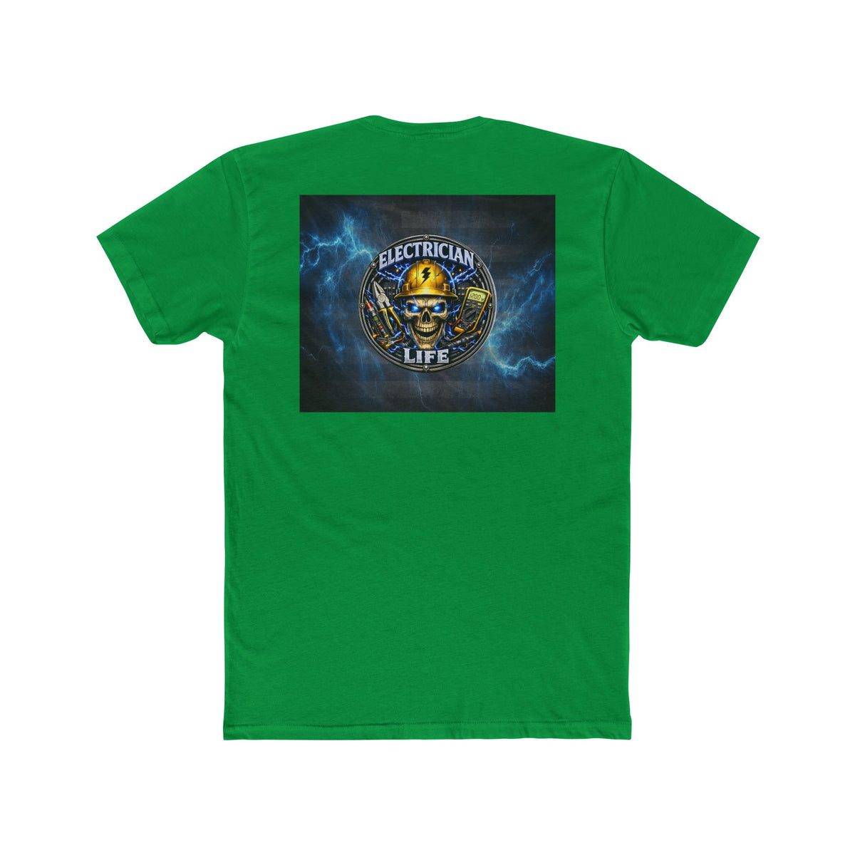Electrician Life T‑Shirt — Electrician Skull Logo Crew Tee