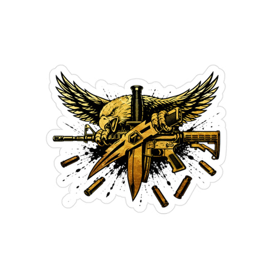 Golden SWAT Operator Tactical Freedom Sticker — Die-Cut Outdoor Vinyl