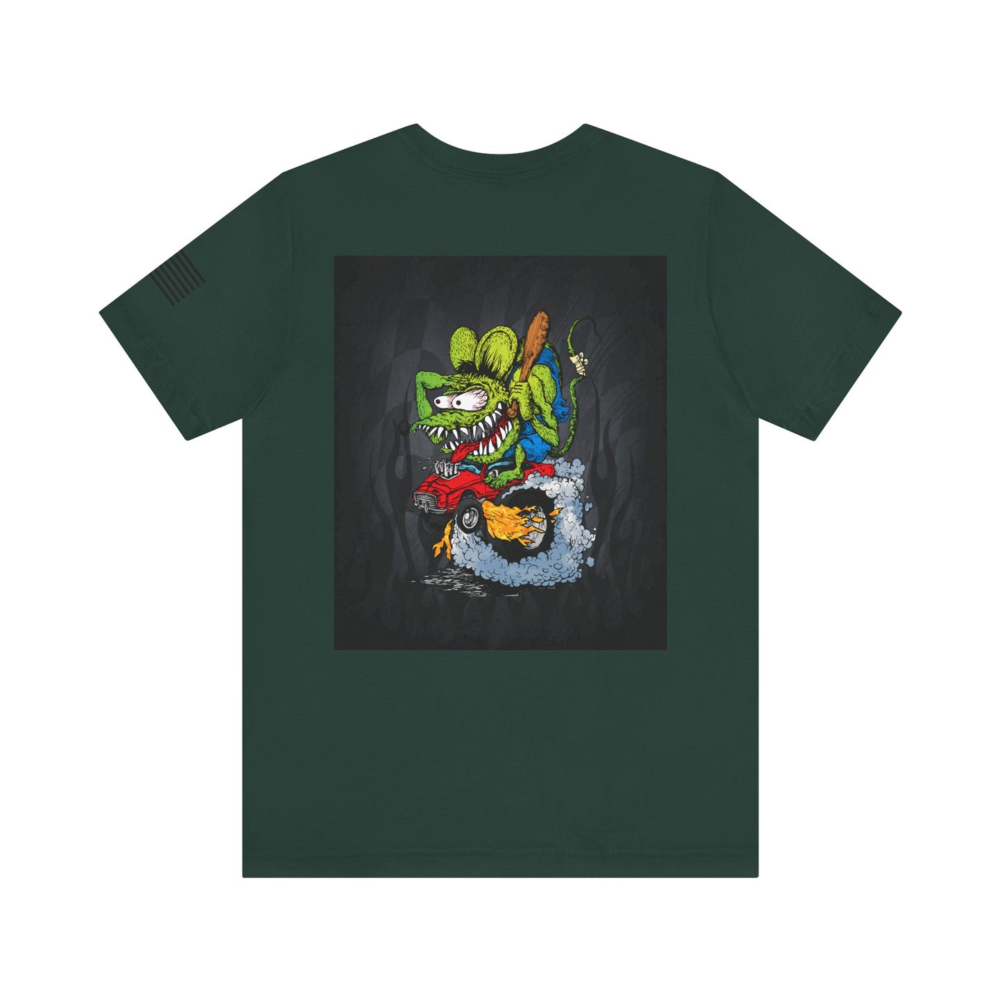 Rat Fink Monster Hot Rod Burnout – Wild Cartoon Drag Racer Tee
