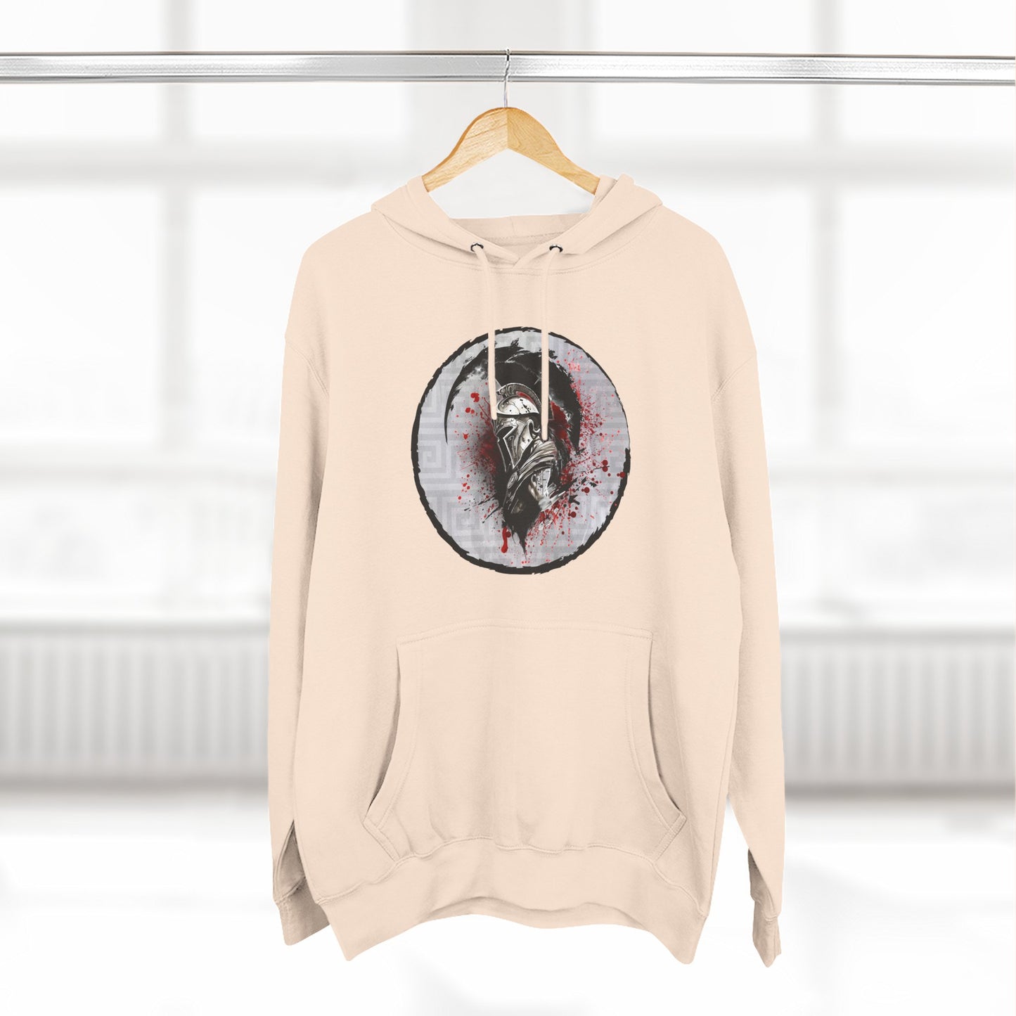 Three-Panel Fleece Hoodie Spartan Warrior