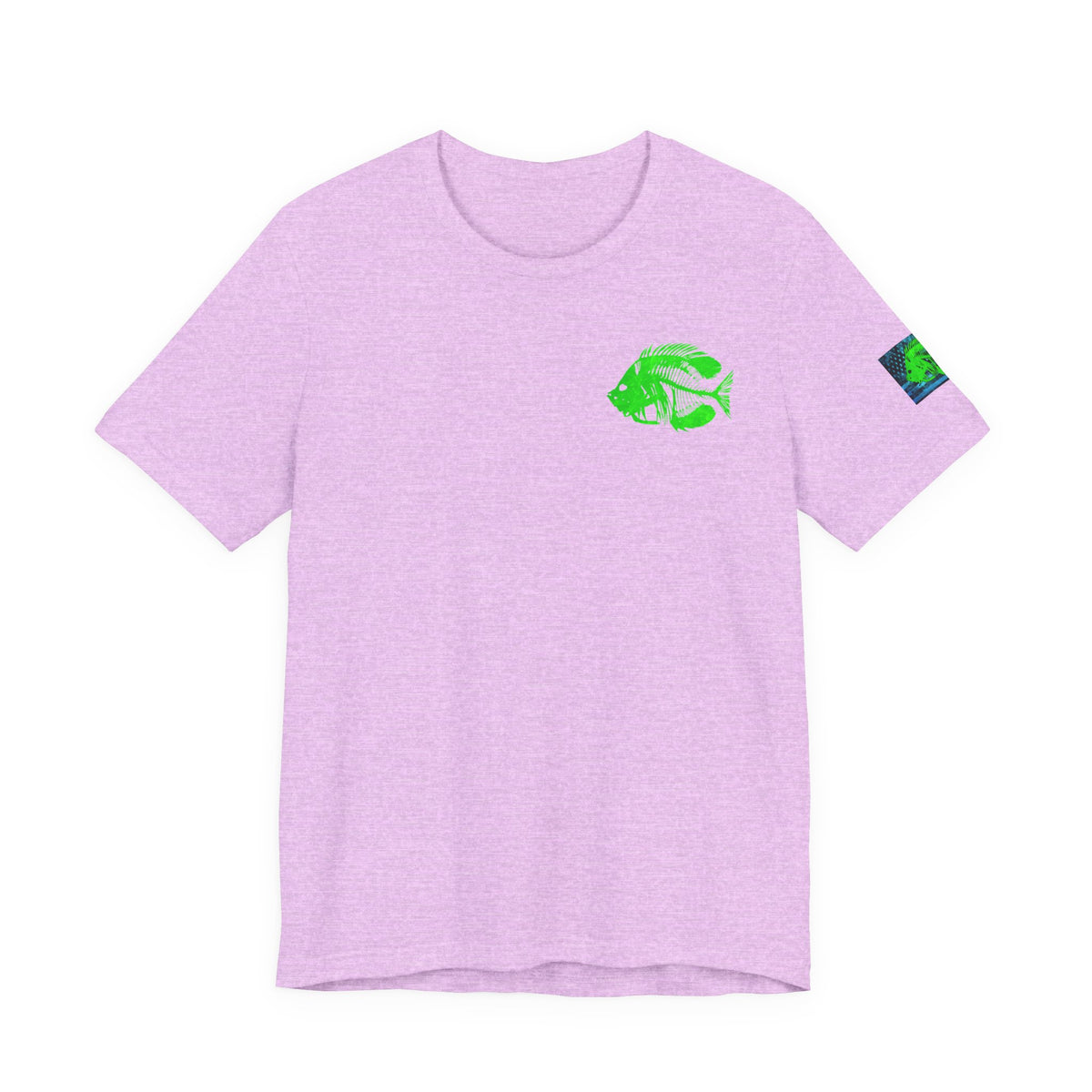 Green Pearch Angler Grunge American Flag Tee, Patriotic USA Shirt, Vintage American Flag