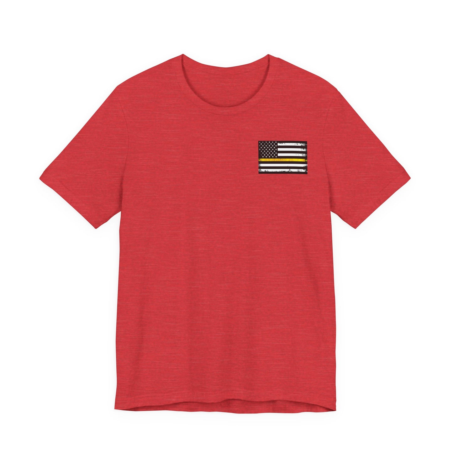 Thin Yellow Line American Flag Tee, Dispatcher Gift, Unisex T-Shirt, 911 Operator Shirt, Patriotic Graphic Tee